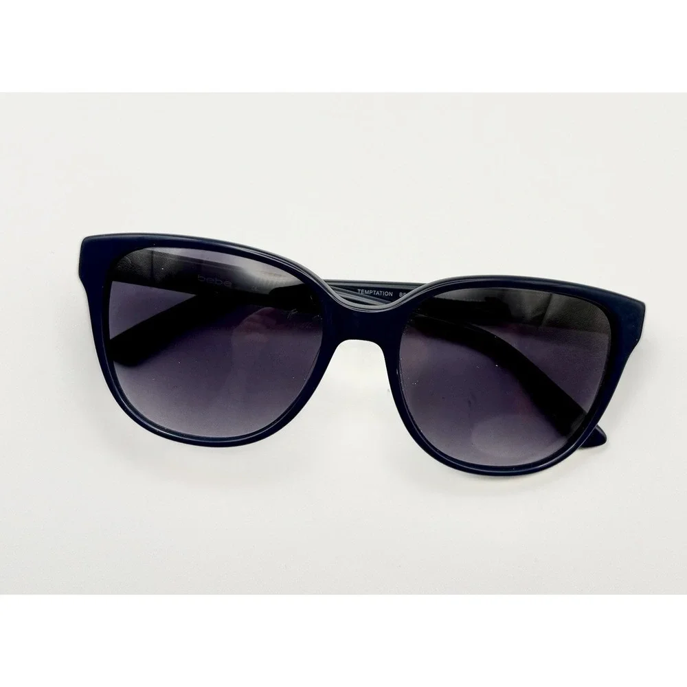 BEBE Woman's Sunglasses Temptation BB7185 Navy With Case 54-17-135‎ Pre-owned